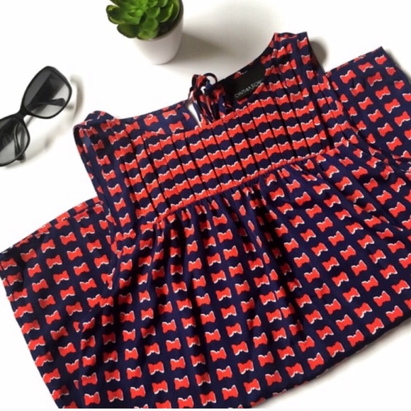 Cynthia Rowley Tops - Cynthia Rowley Bow Print Top